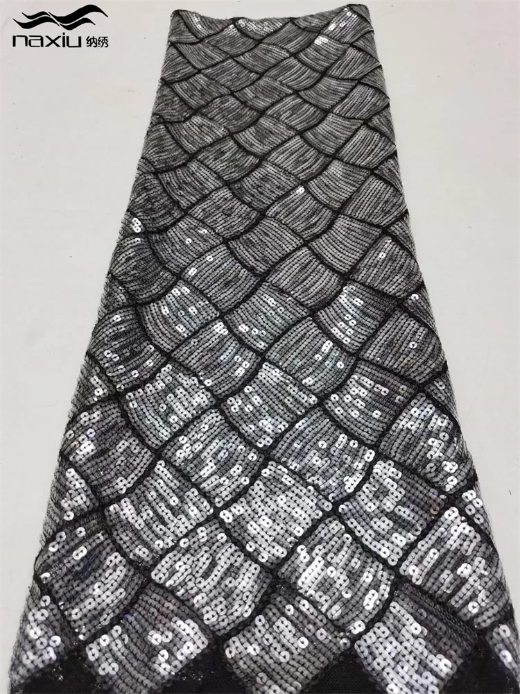 

Madison-Beaded Lace Fabrics for Wedding, Nigerian and African Lace Embroidery, Luxurious Sequence, High Quality, 2022 Latest