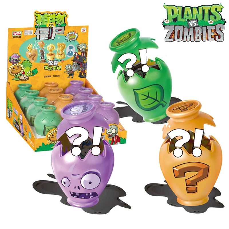 12-Piece Plants VS Zombies 2 Surprise Box Set - Peashooter, Sunflower & Pirate Captain Zombie Game Figures