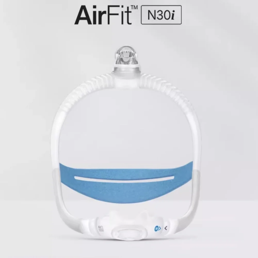 Resmed AirFit N30i CPAP Nasal Mask Anti Snoring Sleep Apnea COPD Auto CPAP Nasal Mask Meddium Frame With Strap Frame SW S M Pad