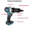 Powerful Riveting Gun Brushless Electric Rivet Nut Machine Kit with Riveter Heads Automatic Electric Riveter Set Riveting Tool 4