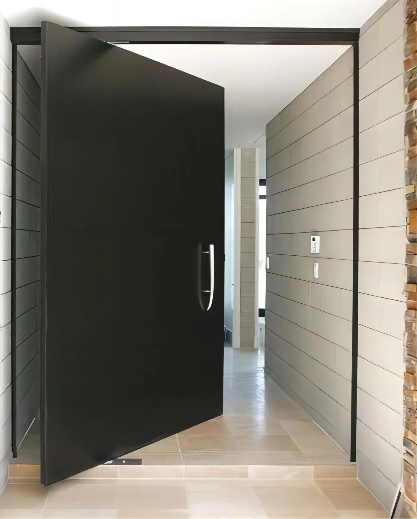

Sixinalu Aluminium Pivot Entrance Door Exterior Stainless Steel Front Pivot Door for House Aluminum Alloy Profile Custom-made