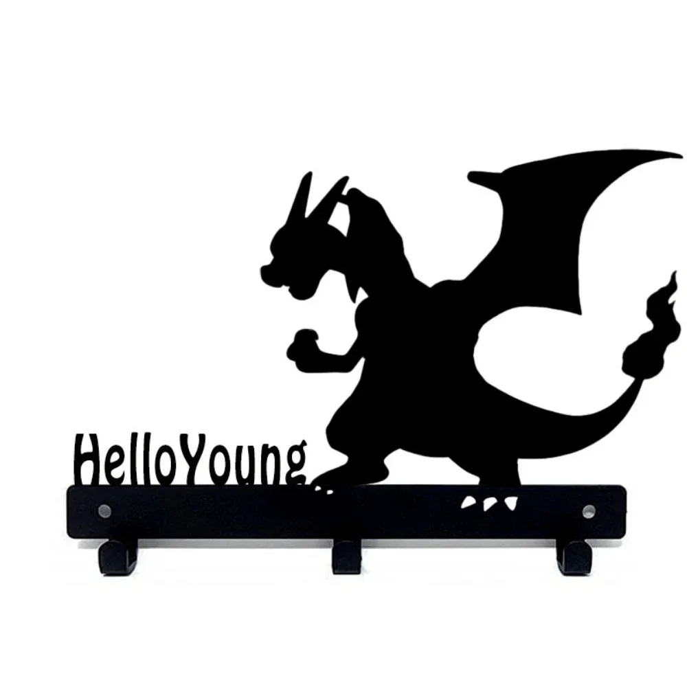 1pc of Mighty Fire Dragon Coat Key Traction Rope Wall Mount Bracket Storage Rack Towel Rack Storage Rack Storage Rack Iron Art 4