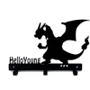 1pc of Mighty Fire Dragon Coat Key Traction Rope Wall Mount Bracket Storage Rack Towel Rack Storage Rack Storage Rack Iron Art 4