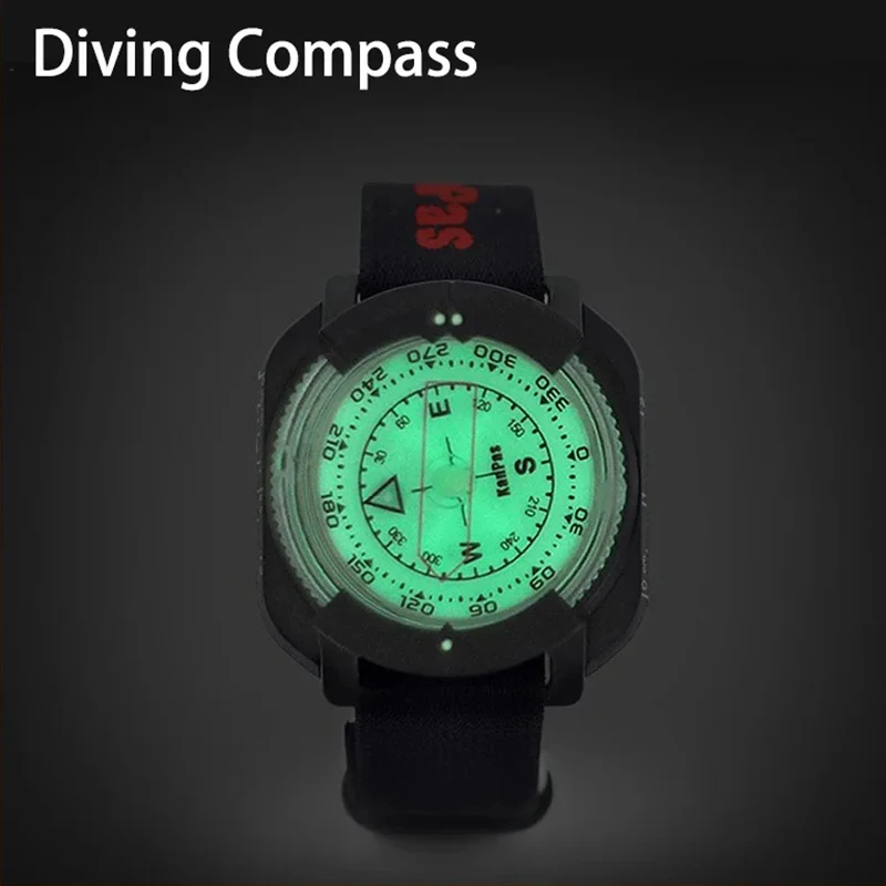 Outdoor Kompass Professionelle 60M/197Ft Tauchen Kompass Wasserdicht Navigator Digital Uhr Scuba Kompass Für Schwimmen Tauchen – Detail 2