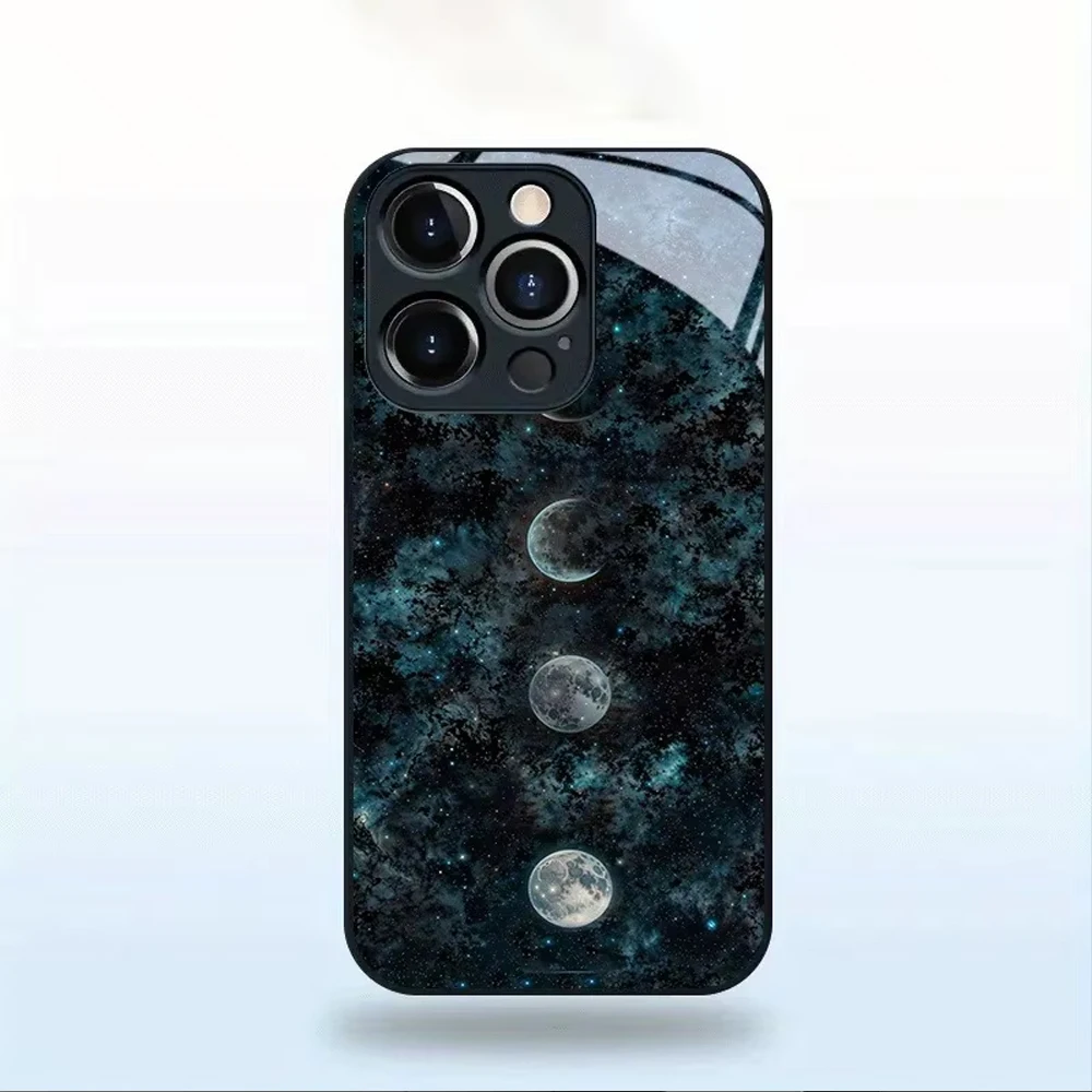 Lunar Phases Glass Frame Phone Case