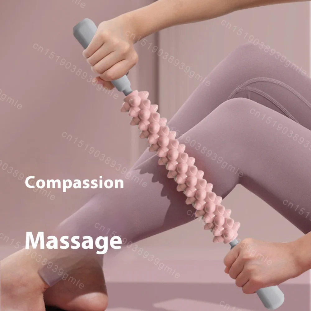 Yoga Massage Stick Yoga Fitness Wolf Teeth Muscles Massage Stick Calves Thighs Quadriceps Arm Forearm Relaxation Artifact Roller