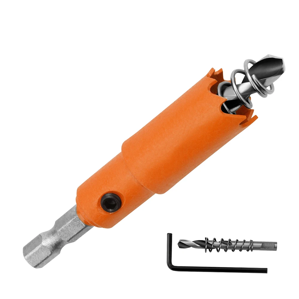 1PC Orange Bimetallöffner 6,35mm MAX Habdle 17-80mm M42 Multifunktionale Holzbearbeitung Gipskarton Kunststoffbohrer – Detail 13