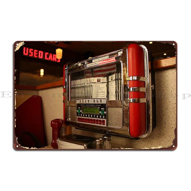 American Diner Jukebox Metal Sign Poster Garage Bar Cave Printing Pub Club Tin Sign Poster