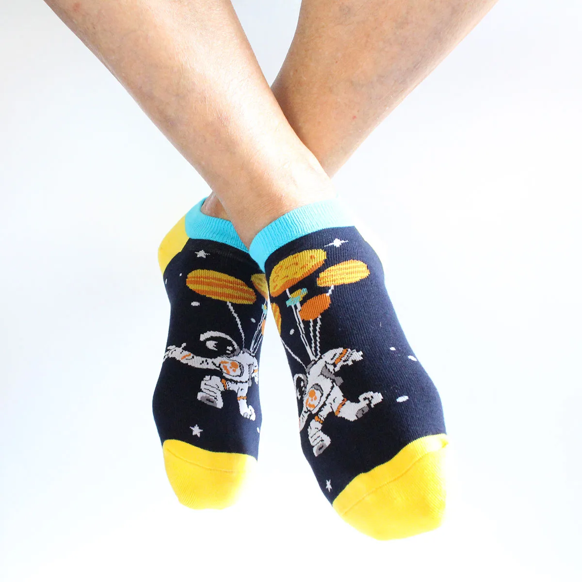 5 Pairs Novelty Funny Casual Ankle Socks Fashion Colorful Harajuku Grid Space Cotton Men Socks Happy Men Socks Size EU39-46