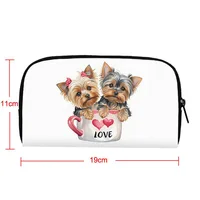 Watercolor Yorkshire Terrier Wallets Yorkie Mom ID Credit Card Holder Money Bags Earphone Storage Bag Long Wallet Small Clutch 2