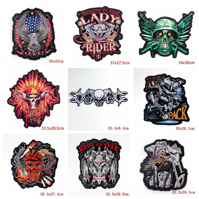 Punk Animal Patch Large Embroidery Patch Iron On Patches For Clothing  Thermoadhesive Patches For Jackets Sewing Motorcycle Patch