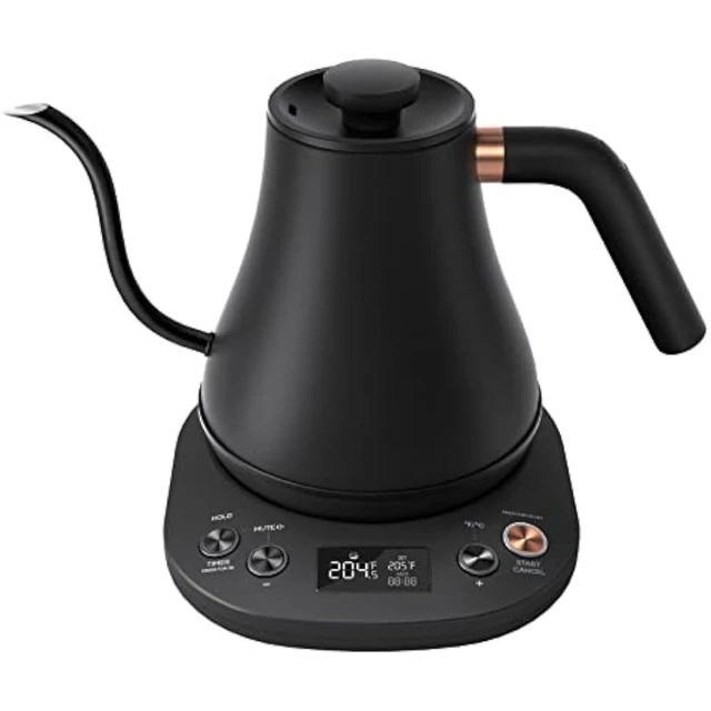  Mecity Electric Gooseneck Kettle With Keep Warm Function & LCD  Display Automatic Shut Off Coffee Kettle Temperature Control Pour Over  Kettle 1200 Watt, 0.8L, 120V, Milk White: Home & Kitchen