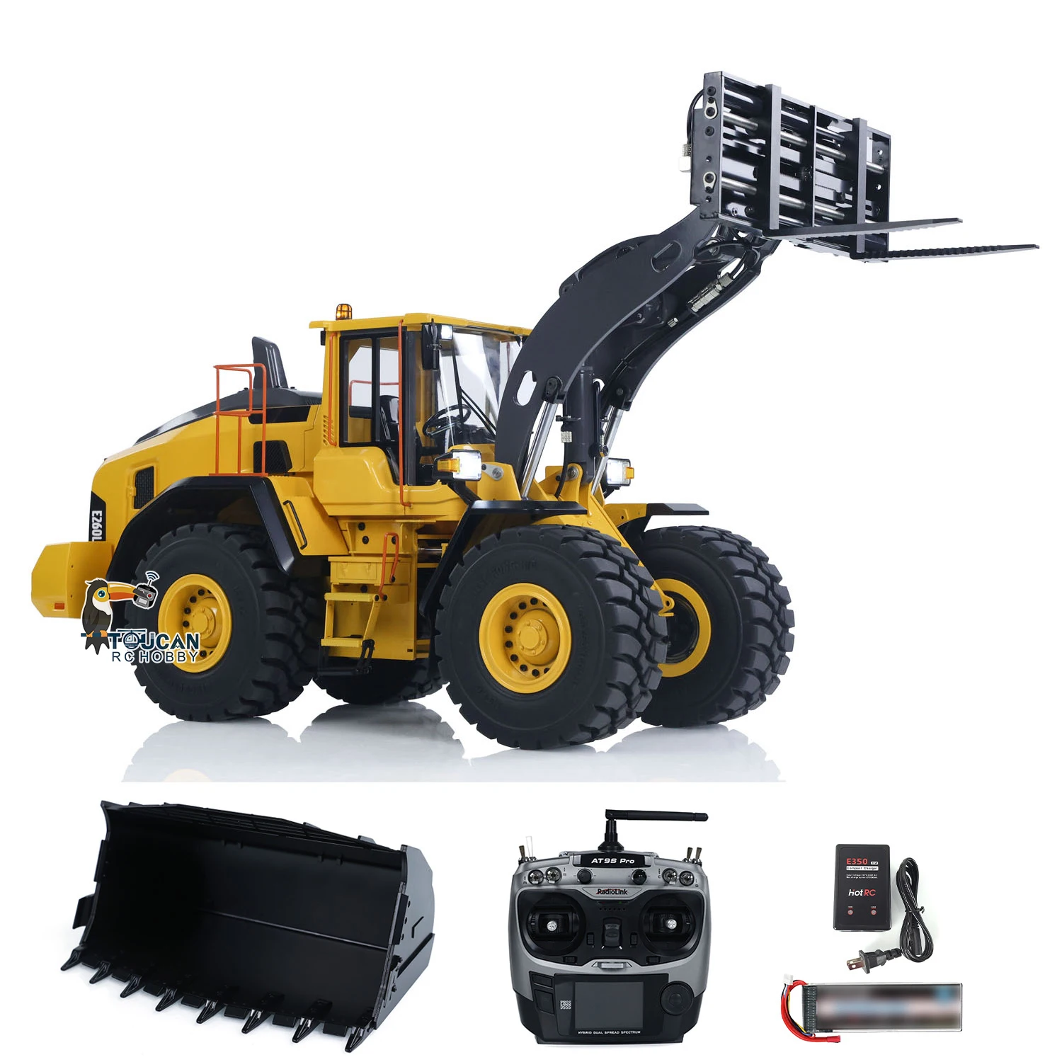 Metal 1/14 E260L Hydraulic RC Loader RTR Radio Control Heavy Machine Car Battery Painted Finished Truck Vehicle Toys for Boys 2