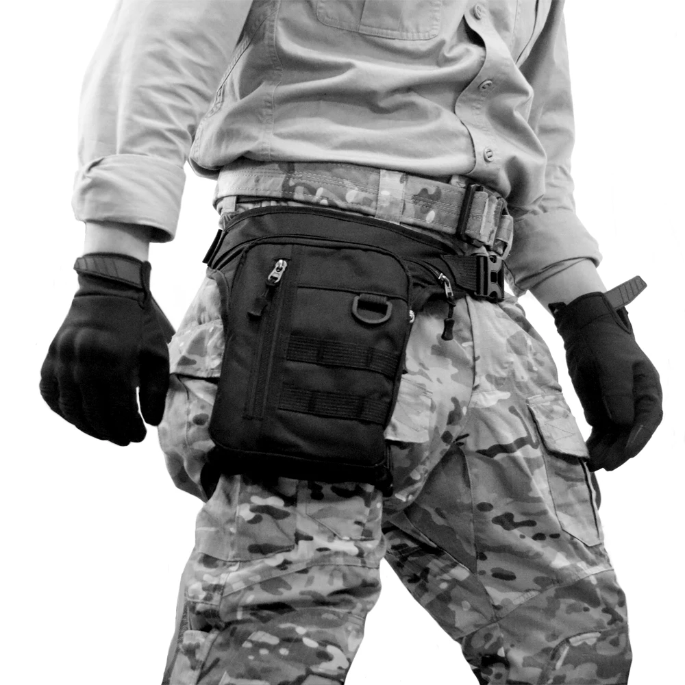 Waterproof Tactical Leg Waist Bags Portable Molle Shoulder Waist Pack