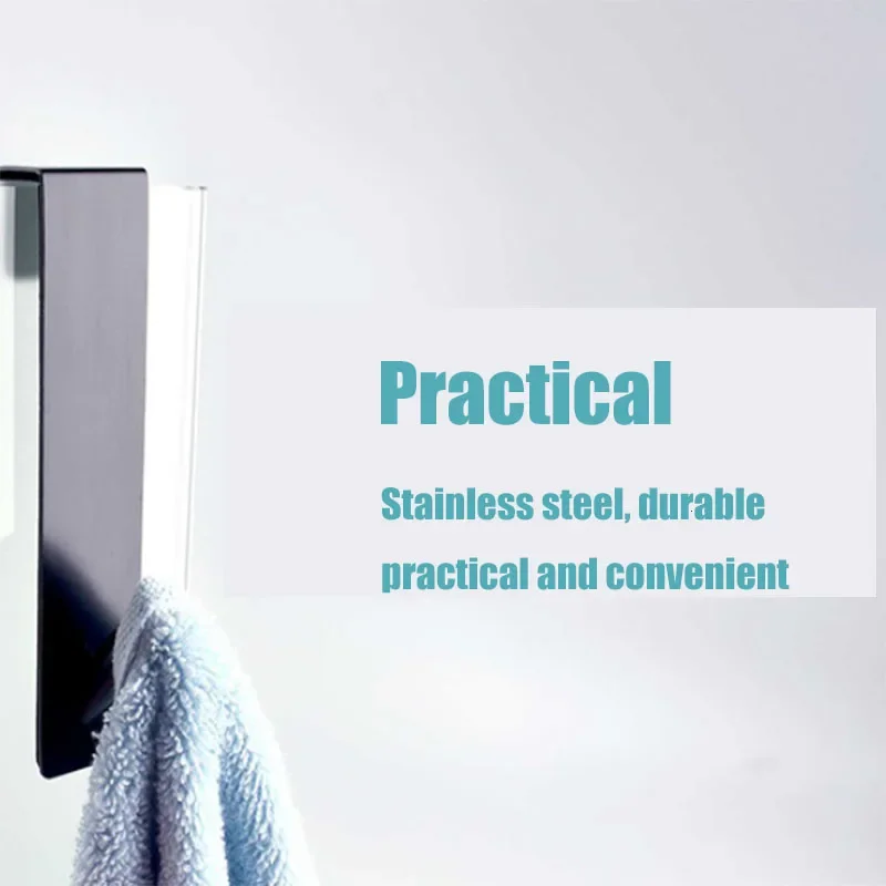 Description Picture 6 of item1PCS Stainless Steel Hooks for Shower Door Behind Door Towel Rack S Shape Bathrobe Rack Towel Hooks Bathroom Accessories