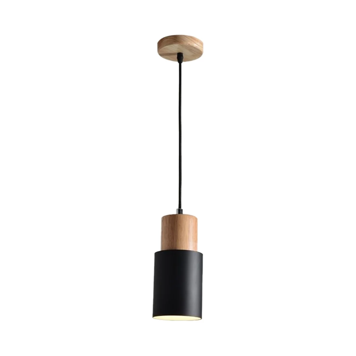 

Small Chandelier Cylindrical Chandelier Macaron Chandelier Shade Nordic Ceiling Lamp,Black(Without Bulb)