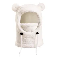 Chapeaux pour enfants de 3 à 14 ans, foulards de protection des oreilles en velours pour garçons en automne et en hiver, chapeaux une pièce 6