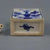 Antique porcelain blue and white antique pattern snuff bottle 5