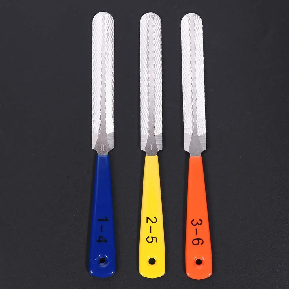 3pcs/set Fret End Smoothing File Luthier Repair Tools Diamond Guitar String Nut Polishing Files Musical Instruments Accessories