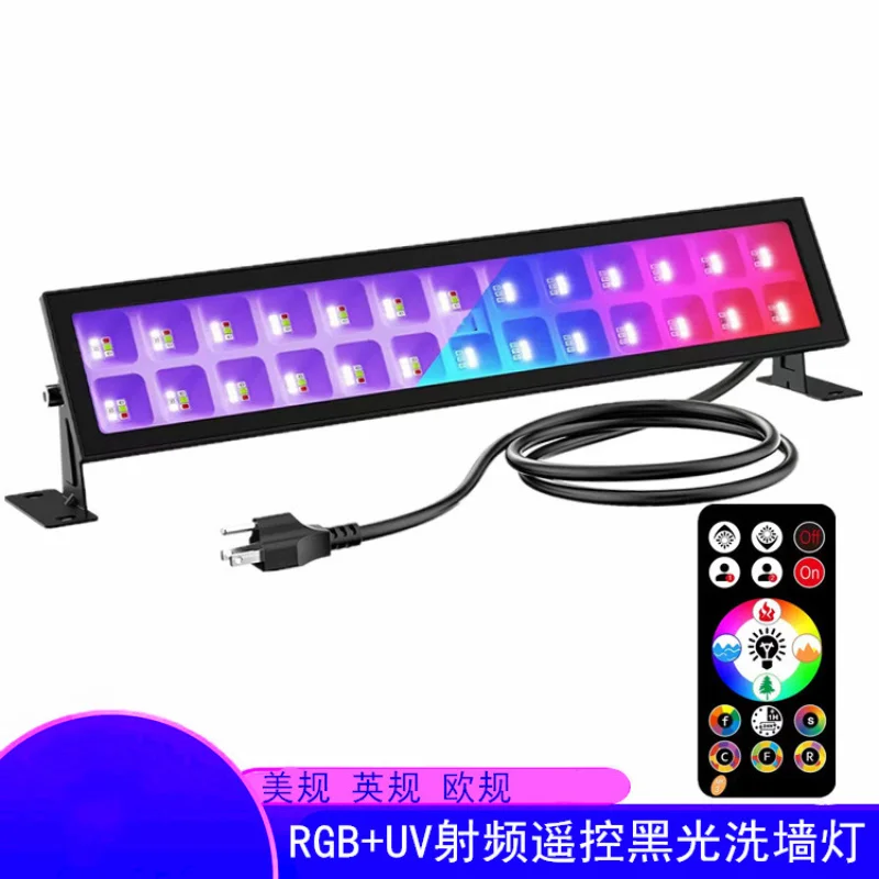 

Remote Control Floodlight RGB+UV Casting Light Outdoor Waterproof RF Radio Frequency Timing Remote Control Fluorescent Lamp