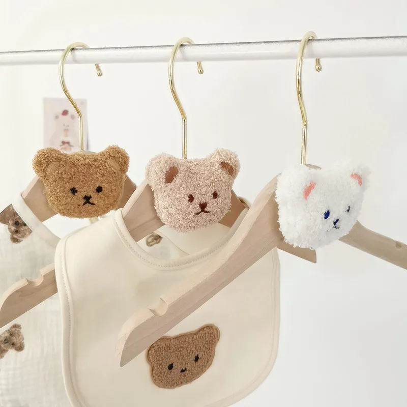 Clothes Hanger Baby Wooden Clothes Hanger DIY Creative Room Decoration Kids Clothes Drying Storage Children's Organizer Clothing Cartoon Hanger