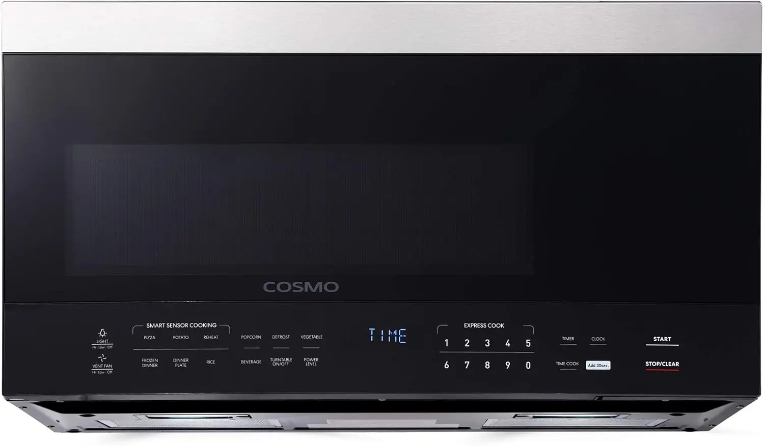 

COSMO COS-3016ORM1SS 30 in Over the Range Microwave Oven with 1.6 cu. ft. Capacity