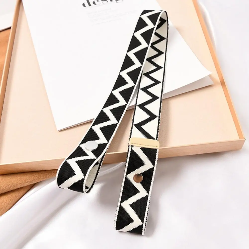 

Geometric Print Bag Strap Geometric Print Shoulder Bag Strap Durable Stylish Crossbody Accessory with Strong Load Bearing