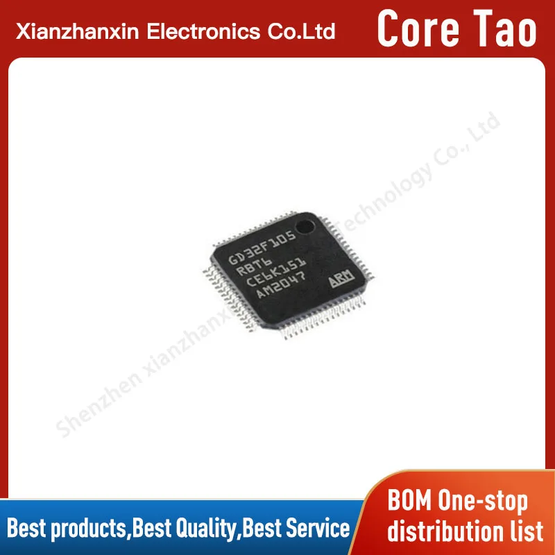 1~5pcs/lot  GD32F105RBT6 GD32F105 105RBT6 LQFP64 Microcontroller chip