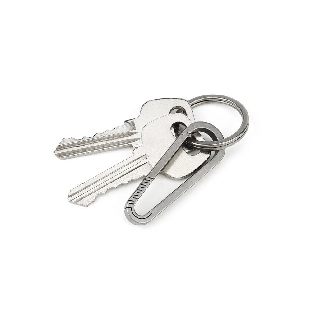 Simple Titanium Buckle Outdoor EDC Tool Keychain Pocket Titanium Alloy Buckles Camping Accessories 2pcs keychain tool,tactical keychain,keychain carabiner
