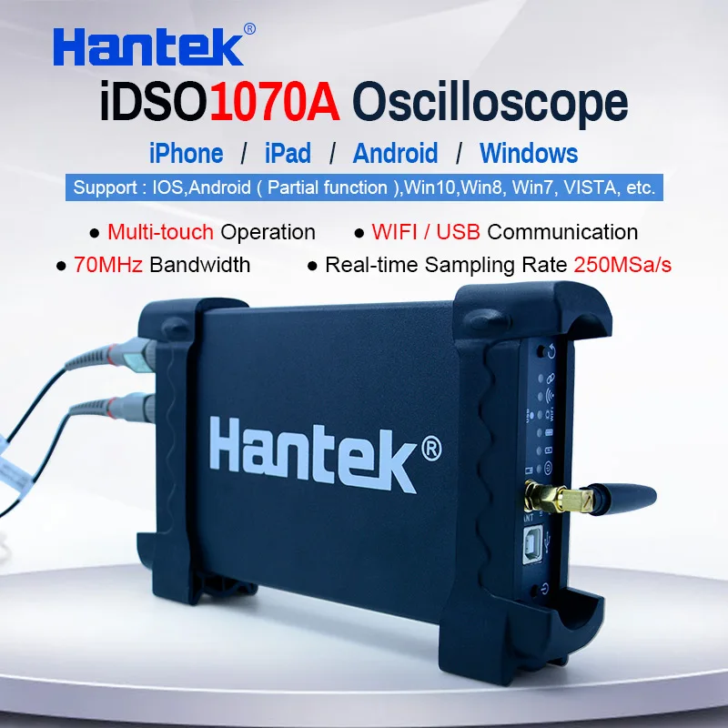 Digital PC USB oscilloscope Hantek iDSO1070A 2CH 70MHz 250MSa/s iPhone