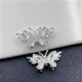 Silver white zirconium butterfly 1 22 * 12.5mm