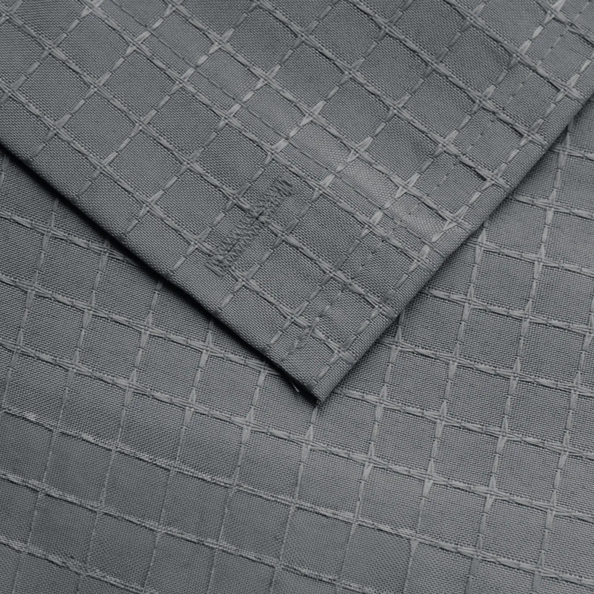 (3 pack) Eco-Friendly Waffle-Weave Fabric Shower Curtain, with Recycled Polyester, 72&rdquo; x 72&rdquo;, Gray