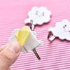 3Pcs/Set Cloud Shape Self Adhesive Key Hanging Hook/ Multifunction Wall Mounted Clothes Towel Door Hook/ Kids Room Hanger 5