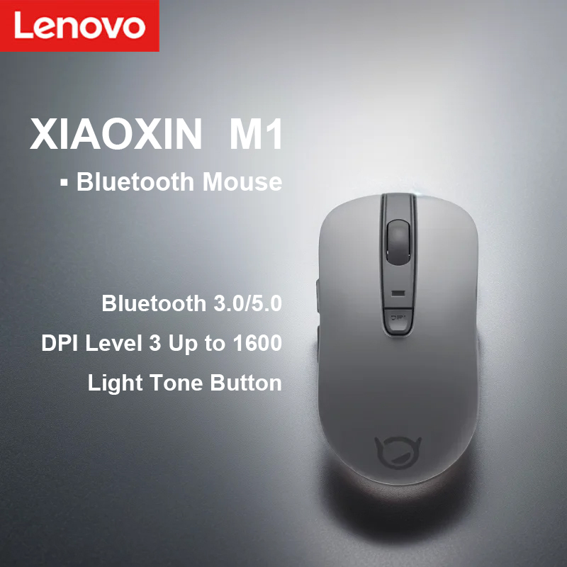 Lenovo Xiaoxin M1 Bluetooth Wireless Mouse Light Tone 3-speed DPI Adjustable Light and Portable 5-button Business Office