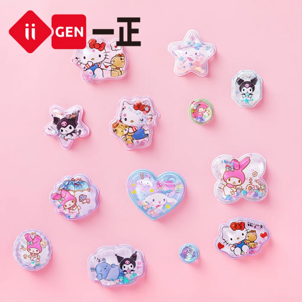 

Iigen Stationery Sanrio Family Image 3D Shake Stickers Kuromi Hello Kitty Anime Cartoon Sticker Kindergarten Reward Sticker Gift