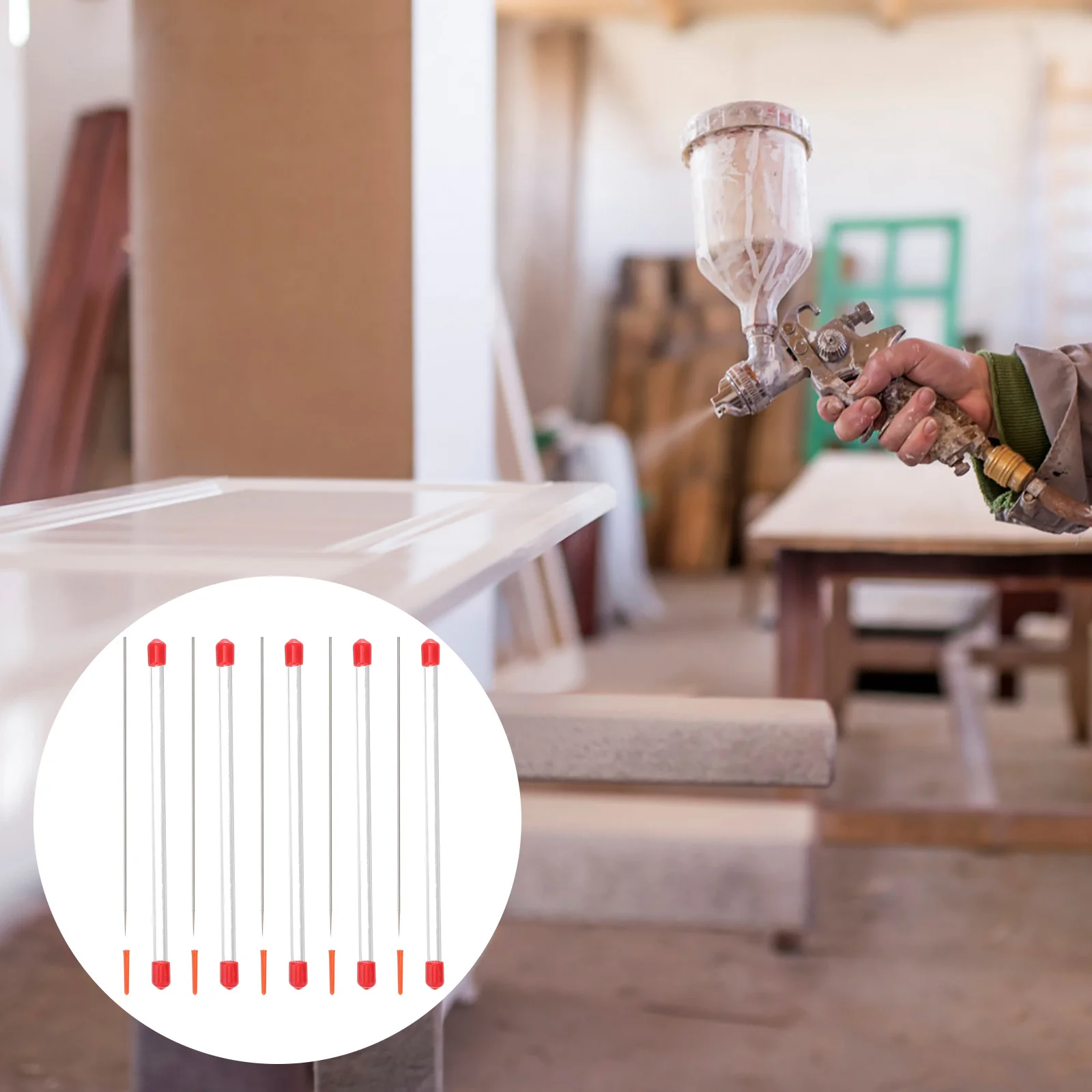 에어 브러시 깍지 팁 교체용 스테인레스 스틸 바늘 교체, 03mm, 5 개