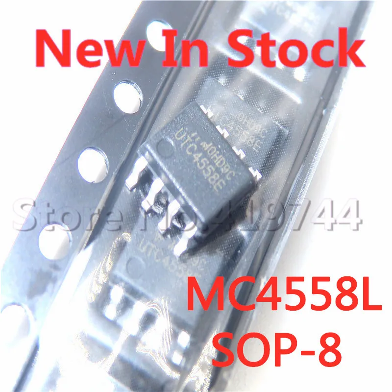 5 шт./лот MC4558L MC4558 лапками углублением SOP-8 SMD линейный измерительный усилитель в