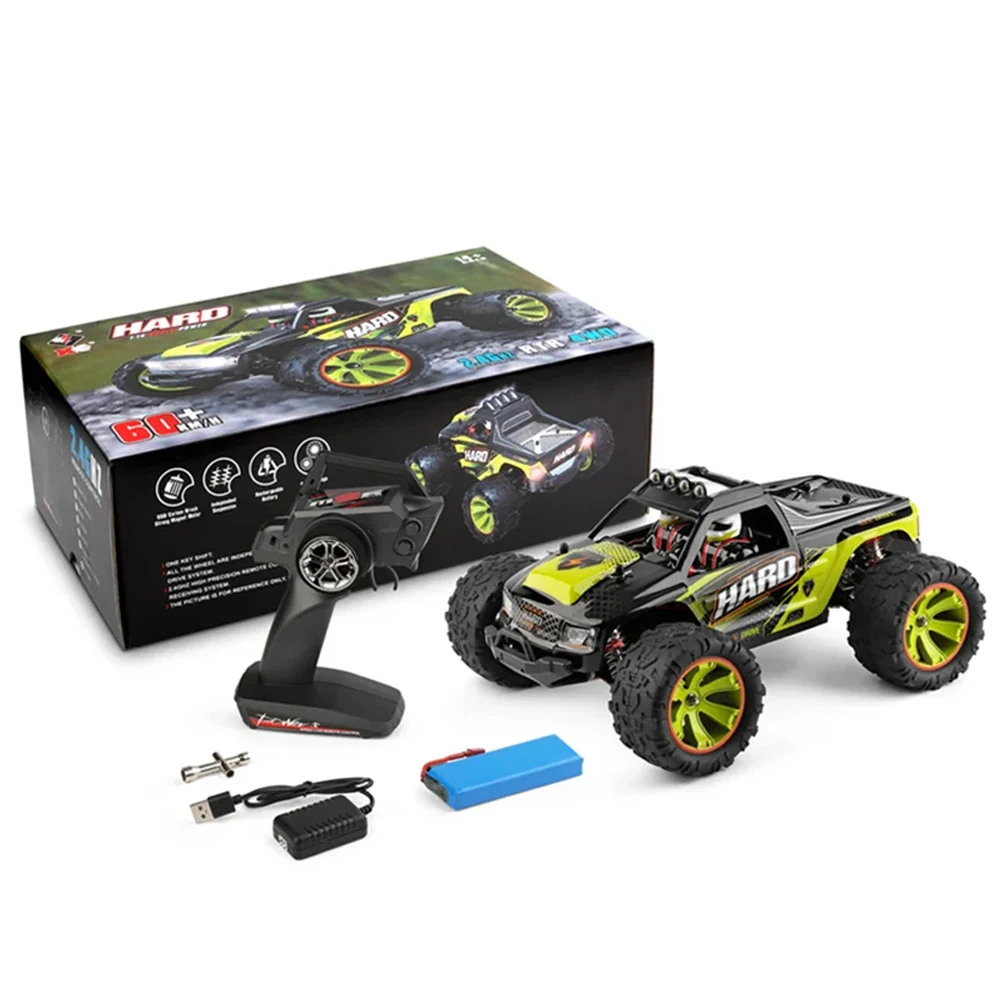 WLtoys 144002 1/14 RC카, 고속 4WD 드라이브, 오프로드 더프트 클라이밍 RC 트럭, 남아용 장난감 자동차 선물, 2.4G 리모컨, 50 km/h
