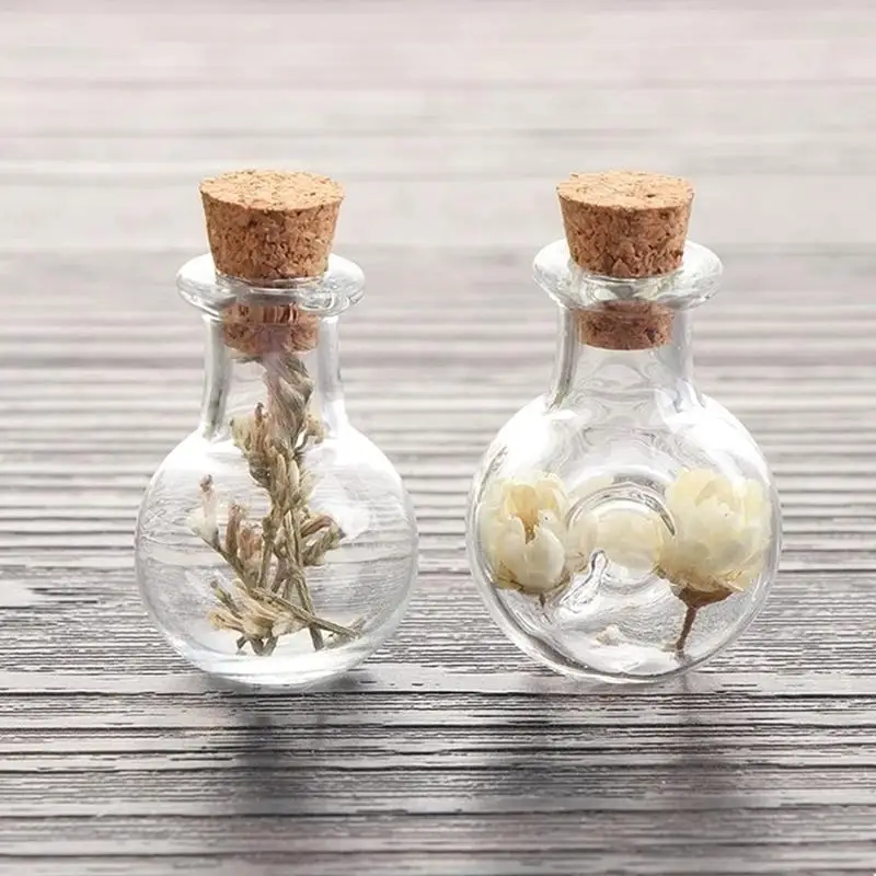 Mini Glass Bottles 10Pcs Empty Sample Jars Mini Cork Glass Vials Wedding DIY Drift Bottle Wishing Bottle Perfume glass bottles mini glass bottles mini perfume bottles