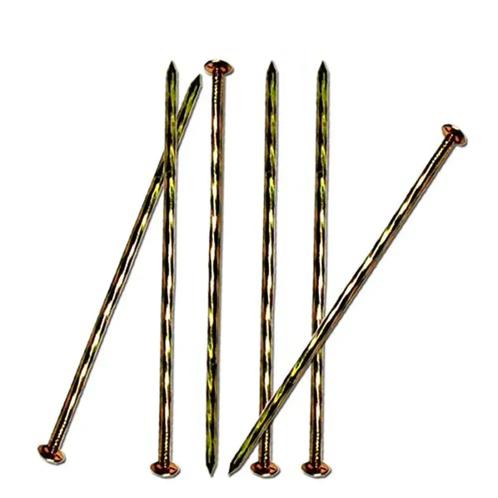 Galvanized Spiral Landscape Spikes 140 Pack 6-Inch Garden Nails Artificial Turf Edging