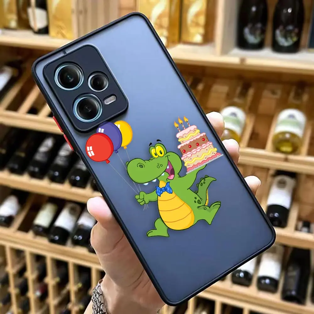thumbnail image 1 of Funda mate para Redmi NOTE 12 11 10 11S 10S 9 9S 9T 8 7 6 5 4 3PRO PLUS 4G 5G Funda Coque Capa Shell lindo cocodrilo de dibujos animados, 1 of 5