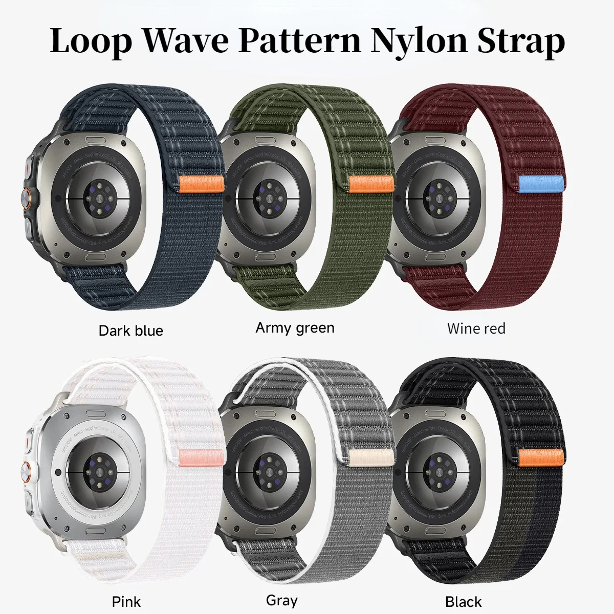 Wave Nylon Sport Strap – Replaceable Bracelet Accessory for Samsung Galaxy Watch Ultra
