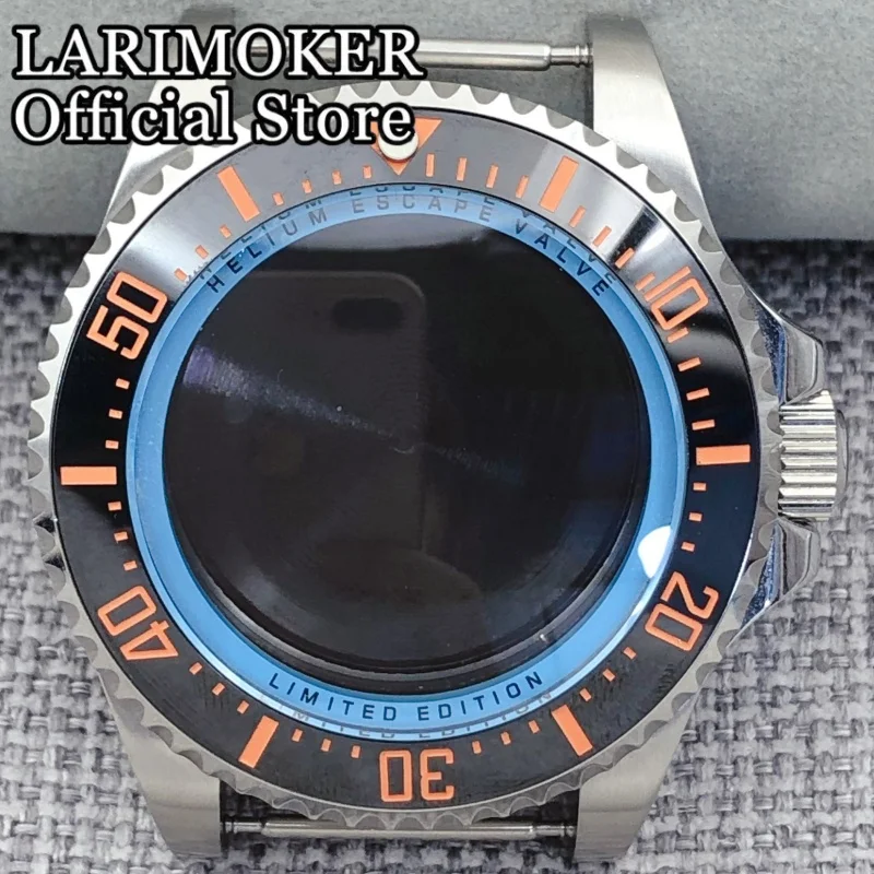 LARIMOKER 43 mm Herren-SEA-Uhrengehäuse, Saphirglas-Rückseite, Keramiklünette, wasserdicht, passend für NH34NH35 Miyota8215ETA PT5000 Uhrwerk – Detail 29