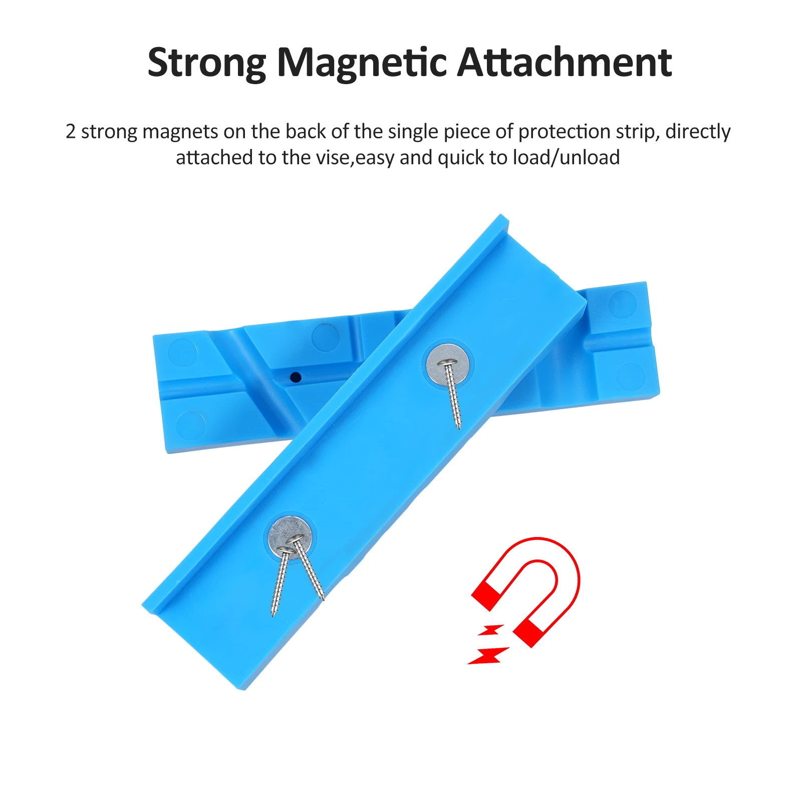 2Pcs Magnetic Protection Strip for Vise Jaws Anti-Skid Pads for Vise Jaws Soft J