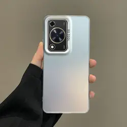 Stylish Matte Shockproof Hard Back Cover Case for Huawei Nova Y72s (Silver)