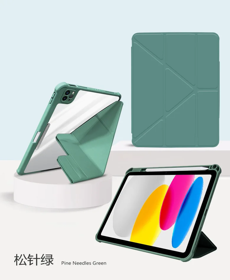 Stylish Y-Fold iPad Case with Pencil Holder
