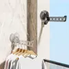 Plastic 5 Holes Folding Drying Rack Space Saving Reusable Suction Cup Clothes Hanger Wall Mounted Clothes Storage Organizer 1
