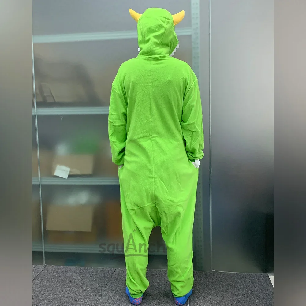fermeture &eacute;clair pour hommes et femmes, grenouill&egrave;res avec boutons Mike, pyjama Anime Monster Kigurumi Halloween pour couple