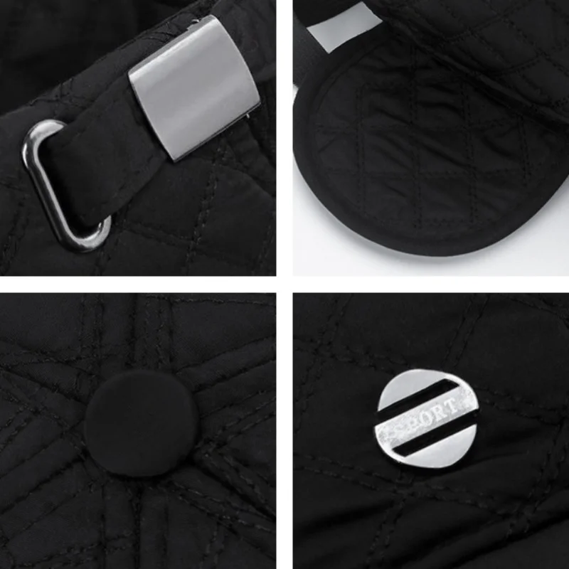 Men Winter Thickened Ear Protection baseball caps with Reflective Strip Male Outdoor Sport Earmuffs Design Warm Dad Hat