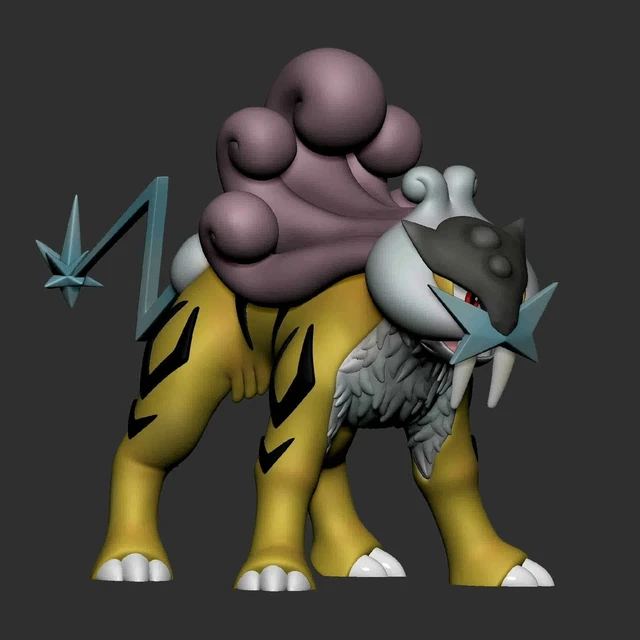 3D Imprimir Pokémon Raikou Enshi Suicune Modelo Toy, GK personalizar a cor,  três Pokémon sagrados, 1